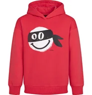 Bluzy dla chłopców - Bluza z kapturem dla chłopca, z kolorową buźką ninja, czerwona 3-8 lat - miniaturka - grafika 1