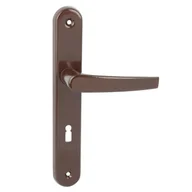 Klamki - Domino Klamka z szyldem Econom brązowa - miniaturka - grafika 1