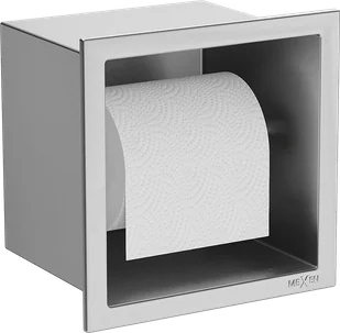 Mexen X-Wall-P uchwyt na papier toaletowy, inox - 1913 - Stojaki i wieszaki na papier toaletowy - miniaturka - grafika 1