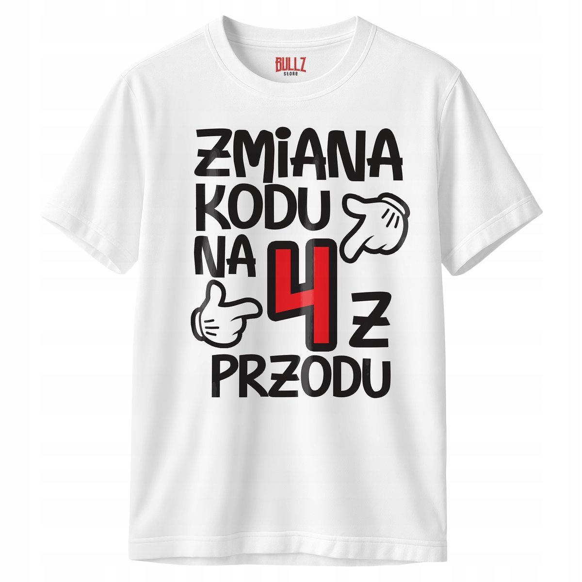 Koszulka biała męska Zmiana Kodu 40 Urodziny Prezent r. XXL