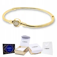 Bransoletki - BRANSOLETKA ZŁOTA Modułowa z Cyrkoniami Kryształki Charms Zawieszka 16cm - miniaturka - grafika 1