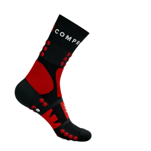 COMPRESSPORT Skarpetki trekkingowe HIKING SOCKS black/red/white - Skarpetki sportowe męskie - miniaturka - grafika 6