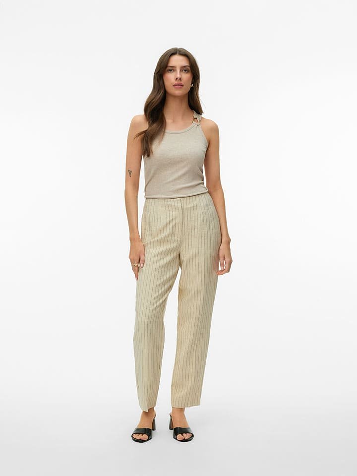 Vero Moda Top w kolorze beżowym