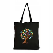 Torby i wózki na zakupy - Torebka Ekologiczna Torba bawełniana Shopper ZAKUPY NA RAMIĘ Książki Books - miniaturka - grafika 1