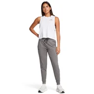 Spodnie damskie - Damskie spodnie treningowe Under Armour Tech Pant - szare - miniaturka - grafika 1
