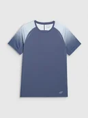 Koszulki sportowe męskie - 4F Koszulka sportowa w kolorze niebieskoszarym - miniaturka - grafika 1