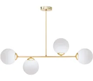 Lampy sufitowe - Żyrandol na drążku FIRA 4xE27/60W/230V złoty - miniaturka - grafika 1