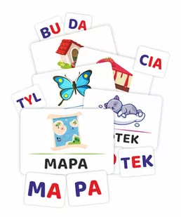 LearnHow, zabawka edukacyjna Układanka Sylaby, zestaw 126 Kart - Mały naukowiec - miniaturka - grafika 1