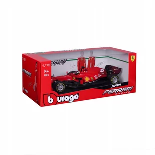 BOLID F1 Ferrari SF21 Sainz 1:18 BBURAGO 16809 - Samochody i pojazdy dla dzieci - miniaturka - grafika 1