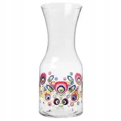 Dzbanki i imbryki - KARAFKA DEKOROWANA KOLOROWA 0,9L KROSNO FOLK PURE - miniaturka - grafika 1