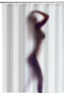 Wenko Zasłona prysznicowa tekstylna wzór sylwetka sexy 180x200 cm B00AHA2QFU - Zasłony prysznicowe - miniaturka - grafika 1