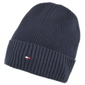 Czapki damskie - Czapka TH Flag Pima Cotton Beanie AM0AM12796 DW6 (TH1152-b) Tommy Hilfiger - miniaturka - grafika 1