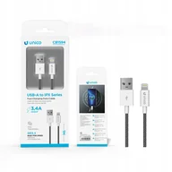 Kable USB - Kabel Przewód USB A - Apple Lightning 1m Mocny do telefonu 3,4A - miniaturka - grafika 1