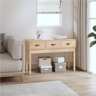 Stolik konsolowy, 114x40x75 cm, lite drewno sosnowe Lumarko! - Konsole i sekretarzyki - miniaturka - grafika 1
