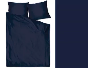 Pościel satynowa Bielbaw 200x220 jednobarwna denim - Pościel - miniaturka - grafika 1