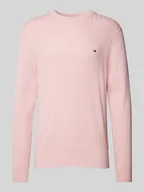 Swetry męskie - Sweter o kroju slim fit z dzianiny o fakturze jodełki - miniaturka - grafika 1