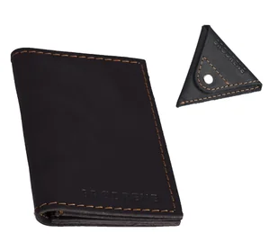 Skórzany Cienki Portfel Slim Wallet Brodrene + Bilonówka SW03+CW - Portfele - miniaturka - grafika 1