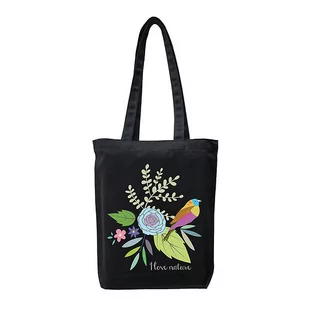 Eko torba. kwiaty i ptaki - Torby i wózki na zakupy - miniaturka - grafika 1