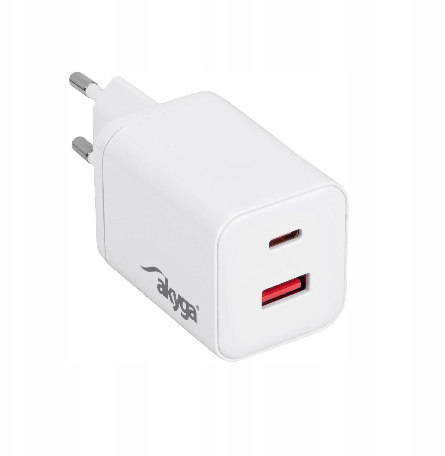 Akyga Ładowarka USB AK-CH-28 USB-A + USB-C PD 5-21V / max. 3A 45W Quick Charge 3.0 GaN