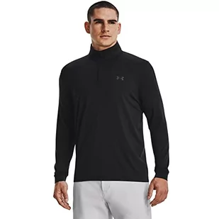 Under Armour Męska koszulka rozgrzewająca z długim rękawem Playoff 1/4, czarna, XXL, Czarny, XXL - Koszulki męskie - miniaturka - grafika 1