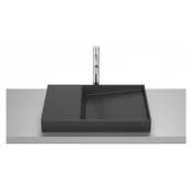 Umywalki - ROCA A32727908B HORIZON Umywalka nablatowa DASH 60x38 cm CZARNY MAT - miniaturka - grafika 1