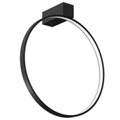 Lampy ścienne - Loftowy kinkiet AGARO 4306 Shilo LED 9W 3000K nad stół ring czarny - miniaturka - grafika 1