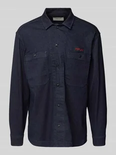 Kurtka jeansowa z naszywką z logo model ‘Worker Shirt’ - Kurtki męskie - miniaturka - grafika 1