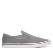 Trampki męskie - Tenisówki Tommy Hilfiger Vulc Core Slip On FM0FM05689 Szary - miniaturka - grafika 1