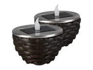 Lampy ogrodowe - LIVARNO home Lampka solarna lub Zestaw 2 lampek solarnych LED (Ciemnobrązowy, 2 sztuki) - miniaturka - grafika 1