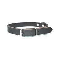 Obroże dla psów - Chaba Obroża skórzana kolor czarny 30mm 70cm - miniaturka - grafika 1