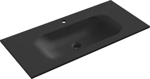 Mexen Vela umywalka wpuszczana w blat 101 x 46,5 cm, czarna mat - 25231071 - Umywalki - miniaturka - grafika 1