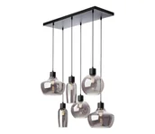 Lampy sufitowe - Redo 01-4047 - Żyrandol na lince ATLANTIS 6xE27/42W/230V czarny - miniaturka - grafika 1