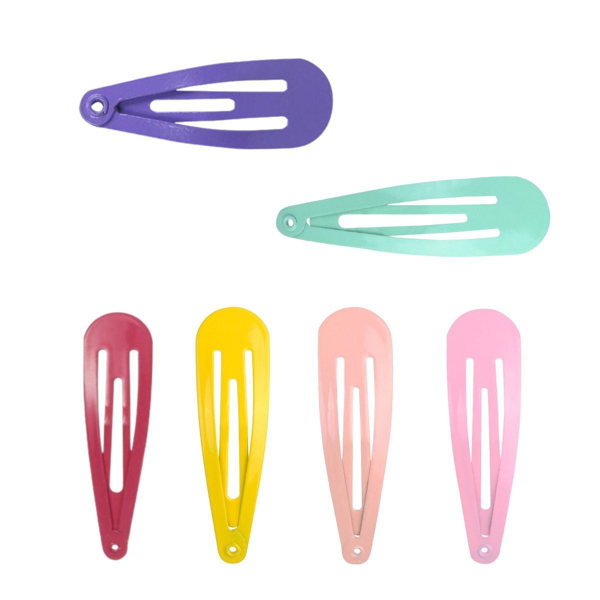 Spinki do Włosów Kolorowe Zestaw 6 Szt Wsuwki Lakierowane Lekkie Wytrzymałe