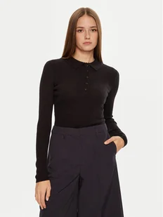 Brave Soul Sweter LK-248POLOBLK Czarny Slim Fit - Swetry damskie - miniaturka - grafika 1