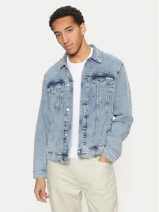 Calvin Klein Jeans Kurtka jeansowa J30J326552 Niebieski Straight Fit - Kurtki męskie - miniaturka - grafika 1