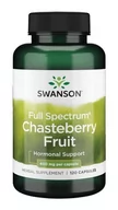 Suplementy naturalne - SWANSON Vitex Chasteberry, Niepokalanek 400mg 120 kaps, hormony SW1065 - miniaturka - grafika 1