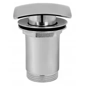 Korki do umywalek - FERRO S284-B QUADRO zawór spustowy z przelewem, click-clack, 5/4", chrom - miniaturka - grafika 1