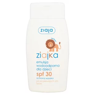 Ziaja Ziajka Słoneczna emulsja wodoodporna dla dzieci powyżej 12 miesięcy SPF30+ 125ml - Balsamy i kremy do opalania - miniaturka - grafika 2