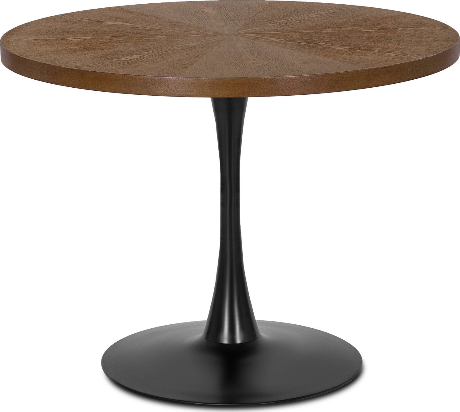 Mebel Elite Stół Okrągły LINO 100 cm Orzech/Czarny Nowoczesny Loft