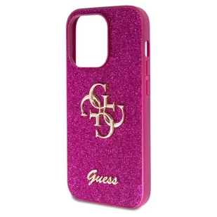 Etui Guess Glitter Script Big 4G na iPhone 15 Pro - fioletowe - Etui i futerały do telefonów - miniaturka - grafika 6