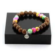 Bransoletki - Kamienie i minerały. Bransoletka z koralików z różowego zielonego jaspisu + fioletowy żółty jaspis + bransoletka z koralików z różowego jaspisu Wypr.. - miniaturka - grafika 1