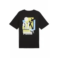 Koszulki sportowe męskie - Męska koszulka sportowa Graphics Summer PUMA Black - miniaturka - grafika 1