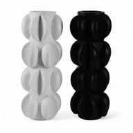 Wazony i flakony - Zestaw Ozdobnych Nowoczesnych Wazonów Dekoracyjnych Czarny i Biały - 37cm - miniaturka - grafika 1