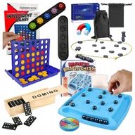 Gry planszowe - Mega Zestaw Gier 5W1 Bingo Domino Gonggi Szachy Magnetyczne Sznurek Plansza - miniaturka - grafika 1