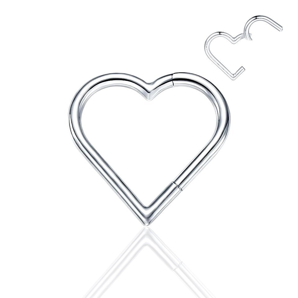 Tytanowy Clicker w kształcie serca. Serce kółko