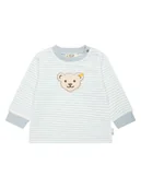 Bluzy i sweterki niemowlęce - Steiff Bluza w kolorze kremowo-błękitnym - miniaturka - grafika 1