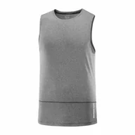 Koszulki sportowe damskie - Koszulka Salomon Cross Run Tank Deep Black - miniaturka - grafika 1