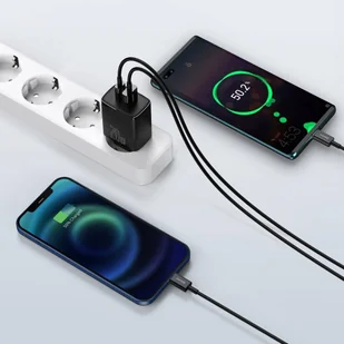 Baseus Compact szybka ładowarka sieciowa USB / USB Typ C 20W 3A Power Delivery Quick Charge 3.0 czarny (CCXJ-B01) - Ładowarki do telefonów - miniaturka - grafika 9