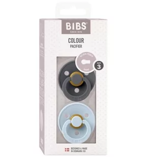 BIBS 2 - Pack l Iron & Baby Blue Smoczek Uspokajający Kauczuk Hevea - Smoczki uspokajające - miniaturka - grafika 2