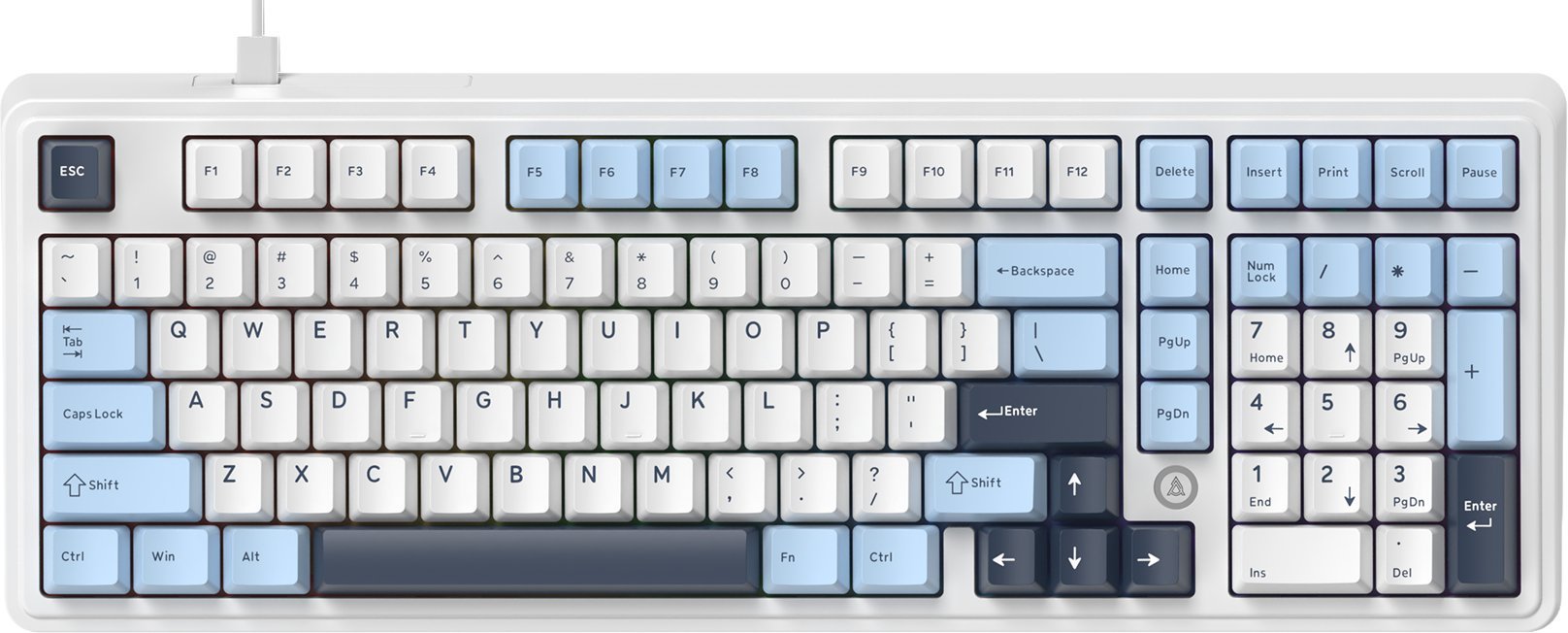 Ajazz Klawiatura magnetyczna bezprzewodowy Ajazz AK980 Magnetic Switch White USB-C AK980-MAX-M-BWDB